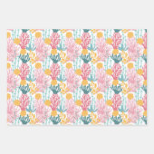 鯨ベビー包装紙フラットシートセット3 ラッピングペーパーシート (正面3)