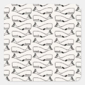 鯨体幾何学模様のシール スクエアシール (正面)