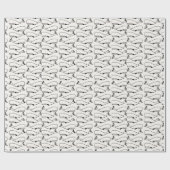 鯨体幾何学模様の包み紙 ラッピングペーパー (フラット)