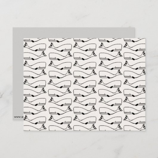 鯨体幾何学模様はがき ポストカード (正面/裏面)
