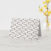 鯨体幾何学模様グリーティングカード カード (黄色い花)