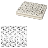 鯨体幾何学模様スケッチスタンプ ラバースタンプ (押印)