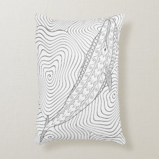 鯨体青色枕 アクセントクッション