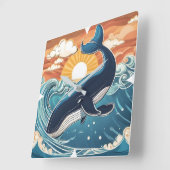 鯨壁時計 スクエア壁時計 (傾斜)