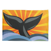 鯨尾と海波 枕カバー (裏面-左)