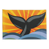 鯨尾と海波 枕カバー (裏面-右)