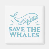鯨救の可愛いレトロな美学 マグネット (正面)