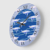 鯨水カラーアート大時計 ラージ壁時計 (傾斜)