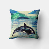 鯨水カラースケッチ装飾用クッション クッション (裏面)