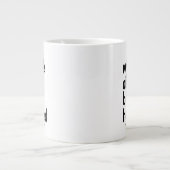 鯨油ビーフックブラックタイポグラフィアイリッシュおもしろい ジャンボコーヒーマグカップ (正面)