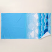 鯨波海青 ビーチタオル (正面)