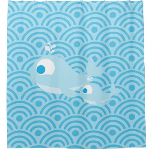 鯨波 シャワーカーテン (正面)