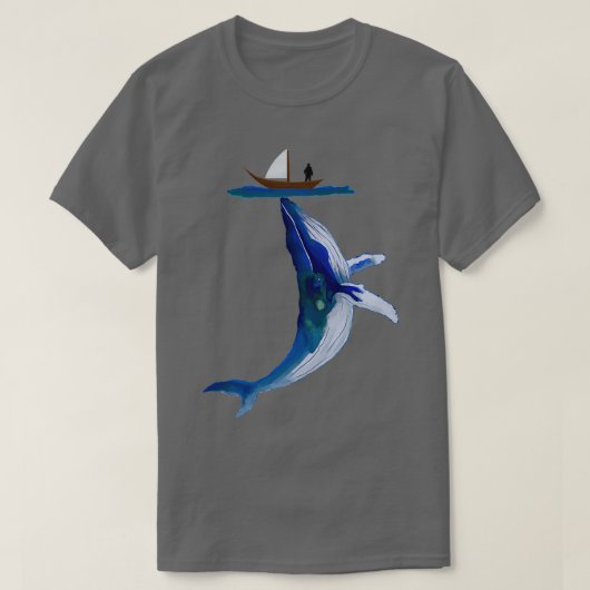 鯨海孤独な船 Tシャツ (デザイン正面)