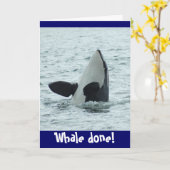 鯨終わり!おめでとうカード カード (黄色い花)