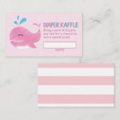 鯨航海のおむつラッフルチケット（女の子） エンクロージャーカード (正面/裏面)