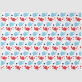 鯨航海のとカニの模様 薄葉紙