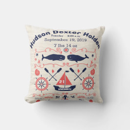 鯨航海の少年子供部屋ベビー誕生統計 クッション