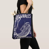 鯨芸術の編集されていないヴィンテージ写真の古い美学 トートバッグ (クローズアップ)