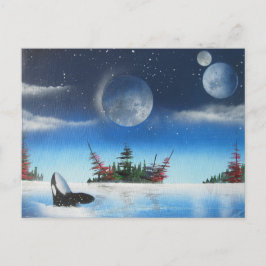 鯨葉書の破れ ポストカード