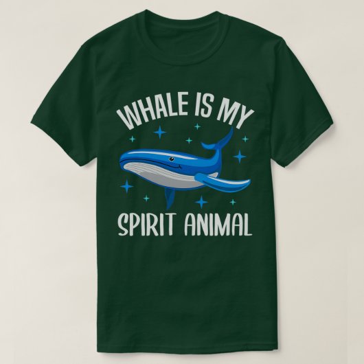 鯨霊動物海獣おもしろい引用文贈答品1 Tシャツ (デザイン正面)