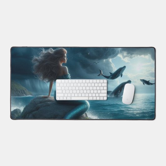 鯨類人魚 デスクマット (キーボード&マウス)