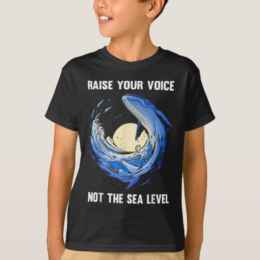 鯨類海洋環境保護気候 Tシャツ (正面)