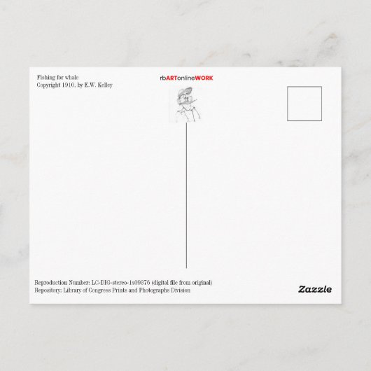 鯨類用魚釣り ポストカード (裏面)