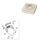 鯨우리 친구하자フレンズへ韓国のゴム印 ラバースタンプ (押印)