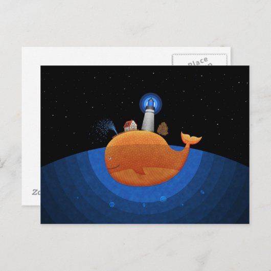 鯨（夜） ポストカード (正面/裏面)