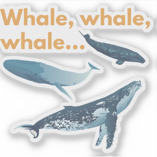 鯨、鯨、鯨 シール (正面)