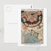 鯰絵:地震鯰のプリント # TWO ポストカード (正面/裏面)