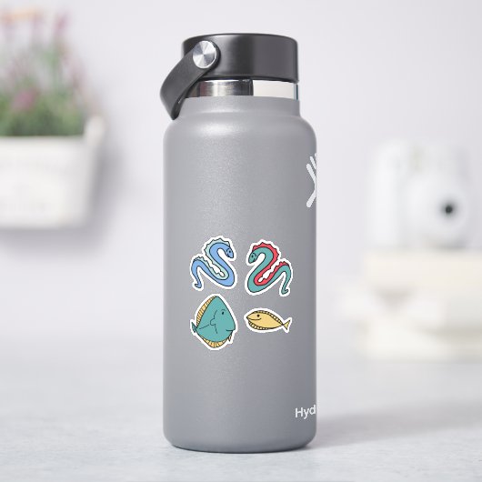 鰻と魚 シール (HydroFlask)