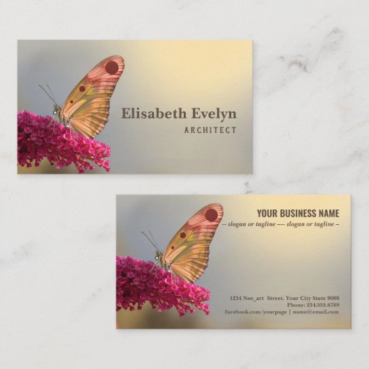 鱗翅目チョウ自然 名刺 (正面/裏面)