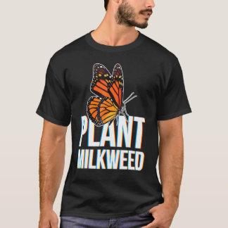 鱗翅目バタフライ用植物ミルクウィード(昆虫)オオカバマダラ、モナーク Tシャツ