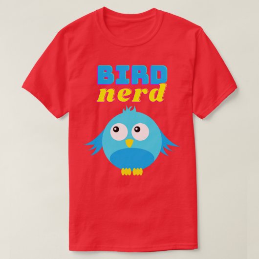 鳥おたくバードキュートおもしろいバード Tシャツ (デザイン正面)
