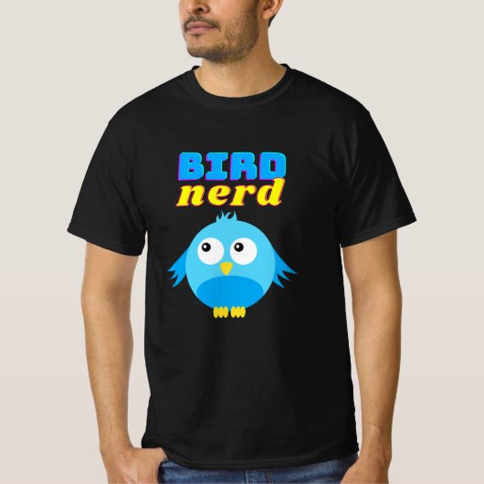 鳥おたくバードキュートおもしろいバード Tシャツ (正面)