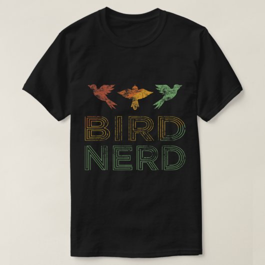 鳥おたくレトロヴィンテージ動揺してバードウォッチャーワ Tシャツ (デザイン正面)