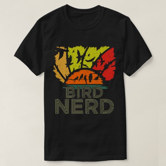 鳥おたくレトロヴィンテージ動揺してバードウォッチャー1 Tシャツ (デザイン正面)