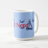 鳥おたく女性双眼鏡 コーヒーマグカップ (正面右)