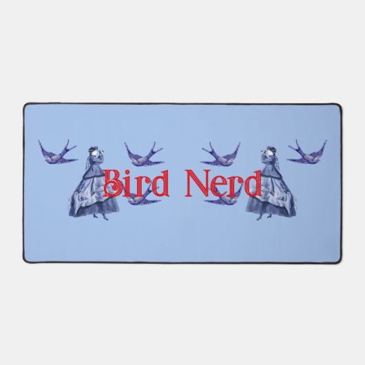 鳥おたく女性双眼鏡 デスクマット (正面)