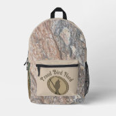 鳥おたく誇りを持ったシルエットツリーウッドバーダー プリントバックパック (正面)