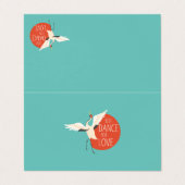 鳥おもしろいのメッセージ-愛1のために踊る 名刺 (外部フラット)