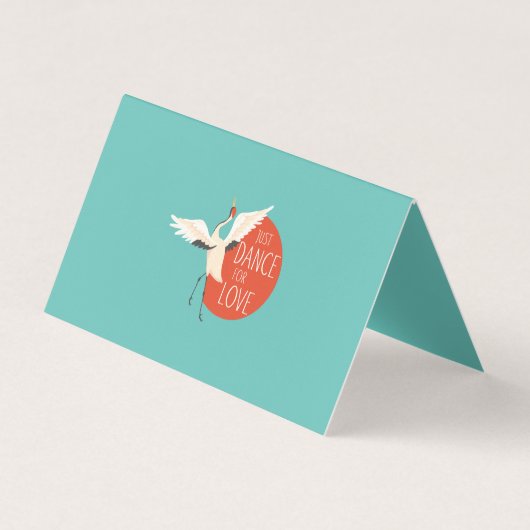 鳥おもしろいのメッセージ-愛1のために踊る 名刺 (正面)