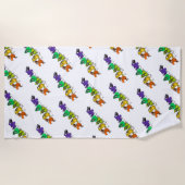 鳥おもしろいビーチタオル ビーチタオル (正面)