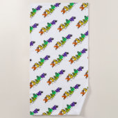 鳥おもしろいビーチタオル ビーチタオル (正面)