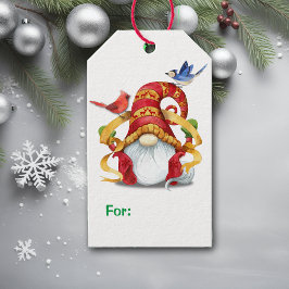 鳥おもしろい付きリボン格言 ギフトタグ