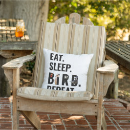 鳥おもしろい引用文モダンタイポグラフィ アウトドアクッション