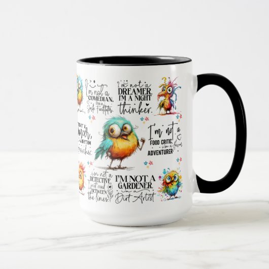鳥おもしろい引用文 マグカップ (右)