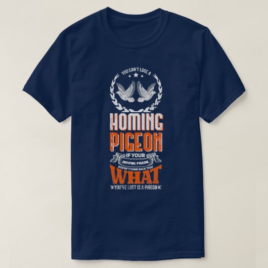鳥おもしろい恋人のための鳩の恋人デザイン11 Tシャツ (デザイン正面)