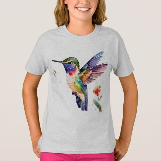 鳥おもしろい愛好家のための美しいハミングバード Tシャツ (正面)